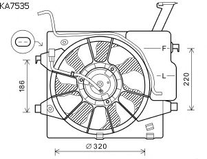 Ventilateur, refroidissement du moteur KA7535