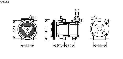 Kompressori, ilmastointilaite KAK051