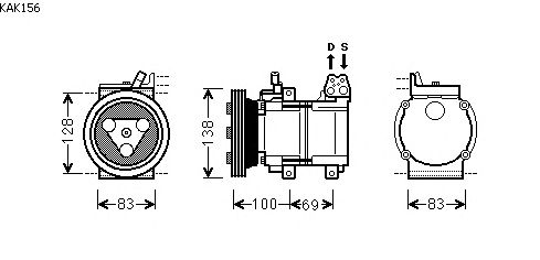 Compressor, airconditioning KAK156