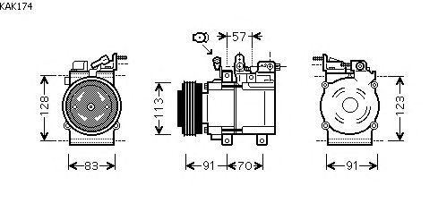 Compressor, ar condicionado KAK174