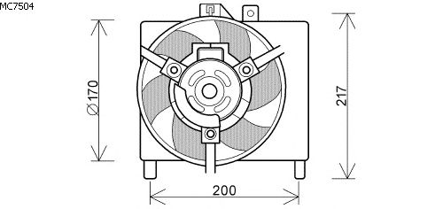 Fan, radiator MC7504