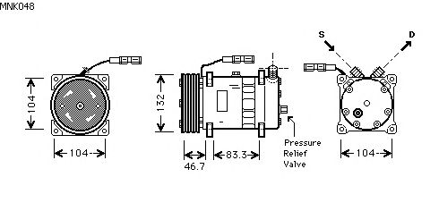 Kompressor, Klimaanlage MNK048