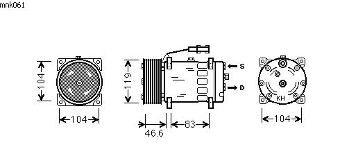 Kompressori, ilmastointilaite MNK061