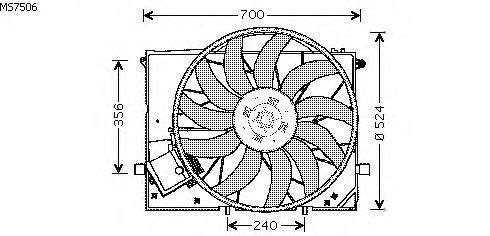 Ventilateur, refroidissement du moteur MS7506