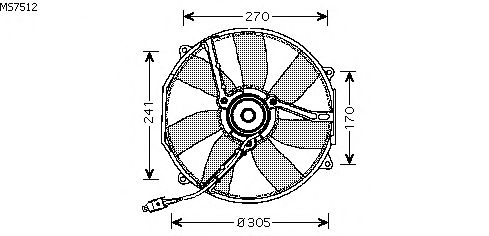 Fan, A/C condenser MS7512