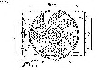 Ventilador, refrigeración del motor MS7522