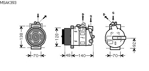 Compressor, airconditioning MSAK393