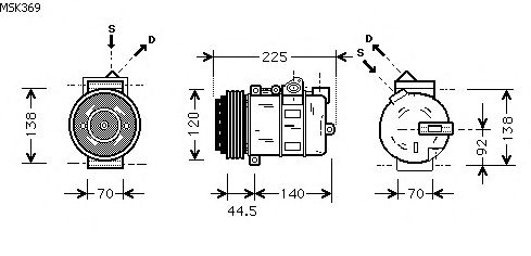 Compressor, ar condicionado MSK369