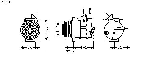 Compressor, ar condicionado MSK438