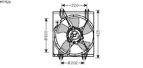 Ventilator, motorkøling MT7526