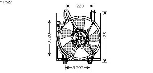 Ventilator, motorkøling MT7527