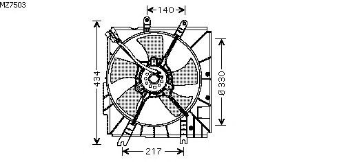 Вентилятор, охлаждение двигателя MZ7503