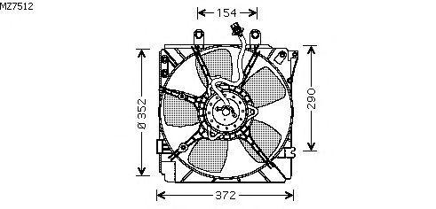 Ventilateur, refroidissement du moteur MZ7512