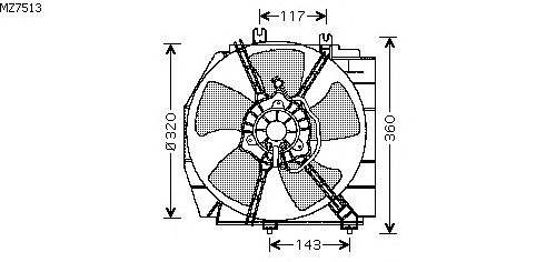 Ventilador, refrigeração do motor MZ7513