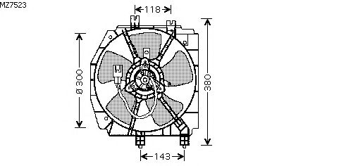 Вентилятор, охлаждение двигателя MZ7523