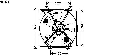 Вентилятор, охлаждение двигателя MZ7525