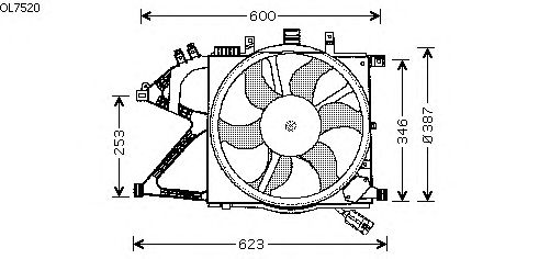 Ventilador, refrigeración del motor OL7520