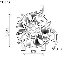 Ventilador, refrigeración del motor OL7536
