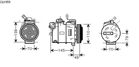 Compressor, ar condicionado OLK459