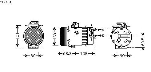 Compressor, ar condicionado OLK464