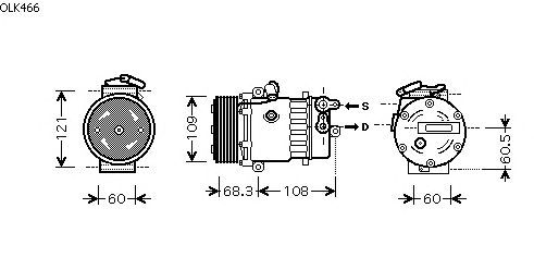 Compressor, air conditioning OLK466