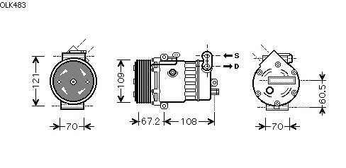Compressor, ar condicionado OLK483
