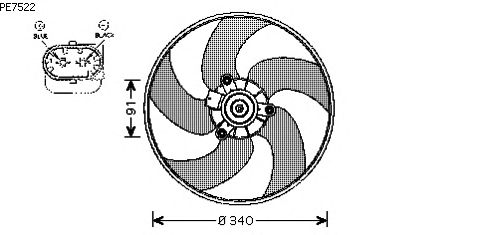 Fan, motor sogutmasi PE7522