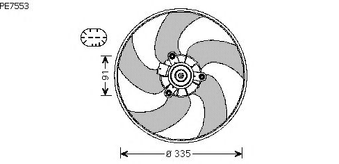 Fan, motor sogutmasi PE7553