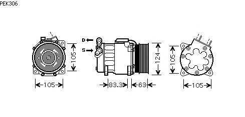 Kompressori, ilmastointilaite PEK306