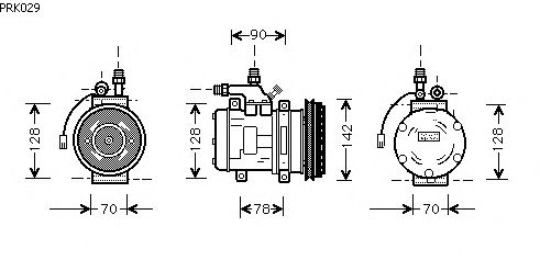 Compressor, ar condicionado PRK029