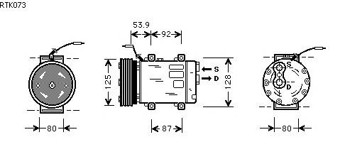 Compressor, ar condicionado RTK073