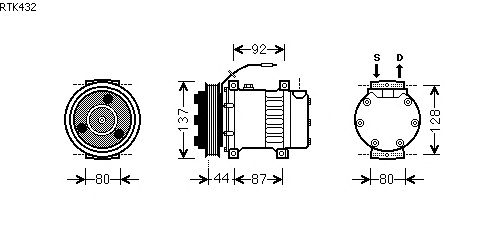 Compressor, ar condicionado RTK432