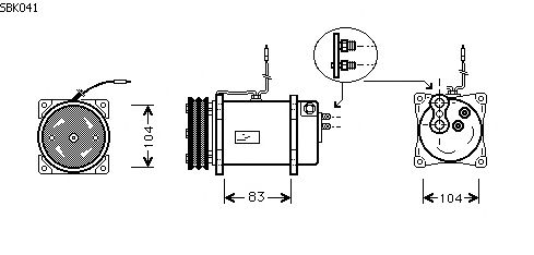 Compressor, airconditioning SBK041
