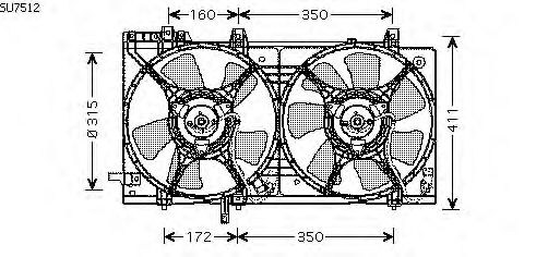 Ventilador, refrigeración del motor SU7512