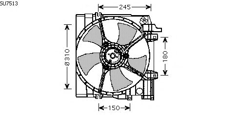 Ventilateur, refroidissement du moteur SU7513