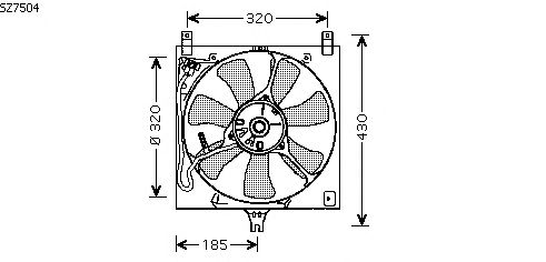 Ventilateur, refroidissement du moteur SZ7504
