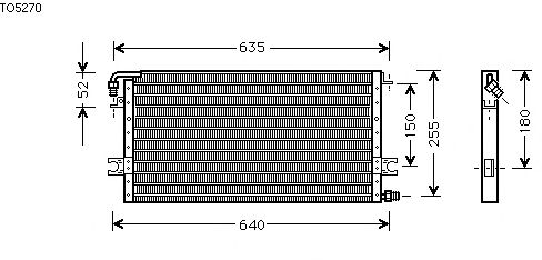 Condensator, airconditioning TO5270