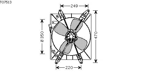Ventilador, refrigeração do motor TO7513