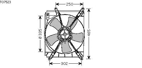 Ventilateur, refroidissement du moteur TO7523