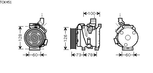 Kompressori, ilmastointilaite TOK451