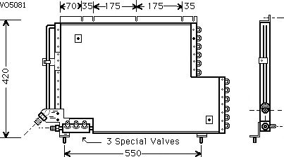 Kondensator, klimaanlegg VO5081