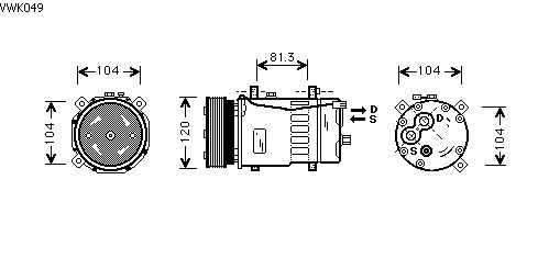 Compressor, air conditioning VWK049