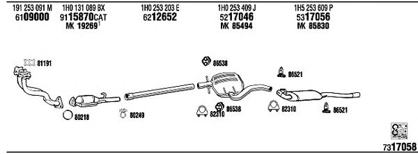 Exhaust System VW25029