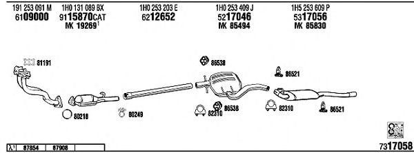Exhaust System VW25053