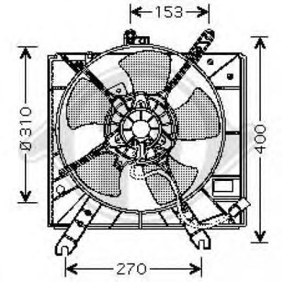 Ventilador, condensador do ar condicionado 6540101