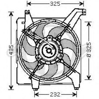 Вентилятор, охлаждение двигателя 6843101