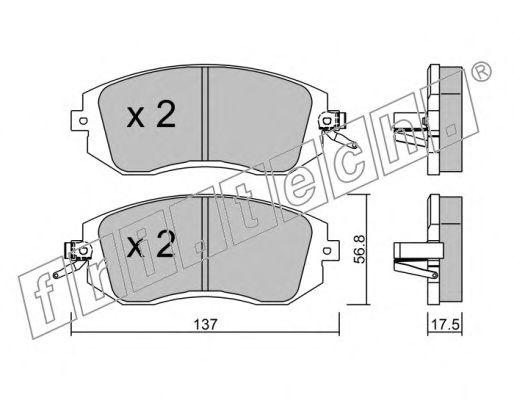 Комплект тормозных колодок, дисковый тормоз 516.1