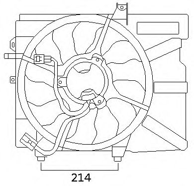 Ventilateur, condenseur de climatisation EV54M320