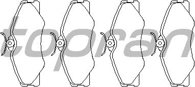 Комплект тормозных колодок, дисковый тормоз 104 089