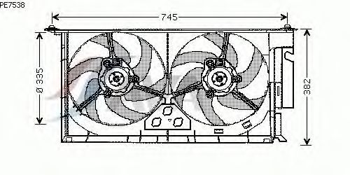 Вентилятор, охлаждение двигателя PE7538